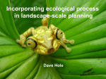 Incorporating ecological process in landscape-scale planning