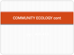 COMMUNITY ECOLOGY