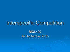 Interspecific Competition