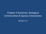 Chapter 4 Evolution, Biological Communities & Species Interactions