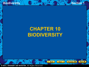 Biodiversity Notes