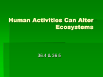 Human Activities Can Alter Ecosystems