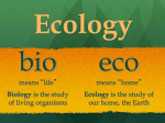 Ecology Intro 1L - Stosich Science