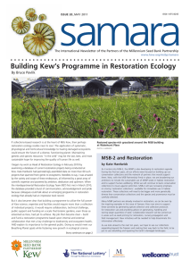 samara Building Kew’s Programme in Restoration Ecology By Bruce Pavlik