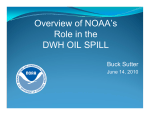 Overview of NOAA’s Role in the DWH OIL SPILL Buck Sutter