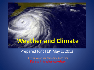 Weather and Climate - Lunar and Planetary Institute