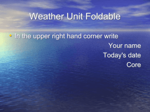 Weather Unit Foldable - Cole`s Science Pages
