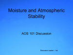 Moisture and Atmospheric Stability