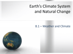 Earth’s Climate System and Natural Change