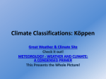 Climate Classification: Koppen