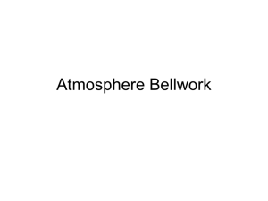 Atmosphere Bellwork