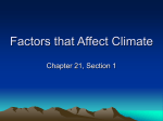 Factors that Affect Climate