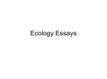 Ecology Essays - Hudson City School District