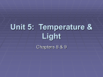 Unit 5: Temperature & Light