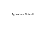 Agriculture Notes III