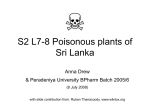 Poisonous plants of Sri Lanka