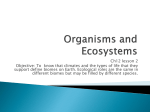 Organisms and Ecosystems