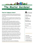 The Master Gardener Time for Crabgrass Control