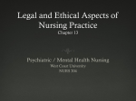 Legal and ethical aspects of nursing practice Chapter 13