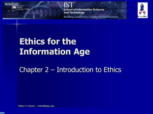 Ethics for the Information Age - Chapter 2