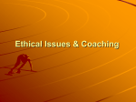 Ethical issues and coaching