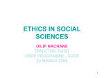 ETHICS IN SOCIAL SCIENCES