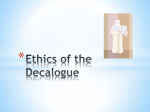 Ethics of the Decalogue