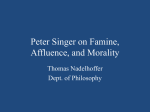 Singer on Affluence and Morality