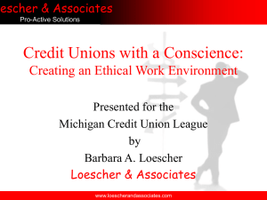 Credit Union Fraud & Ethics