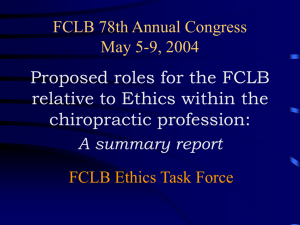 Presentation to the FCLB May 2, 2003