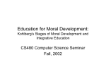 Education for Moral Development: Kohlberg’s Stages of