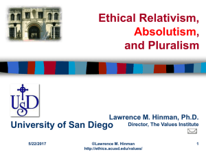 Ethical Pluralism as a Framework for Discussing Moral Disagreement