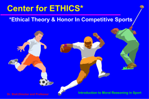 Introduction to Moral Reasoning in Sport