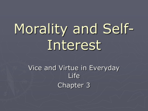 Morality and Self