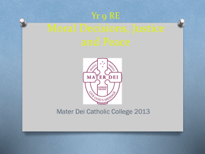 1. Moral Decisions, Justice and Peace PPT - 9RE-EP