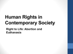 Lecture 6 Human Rights Right to life abortion and