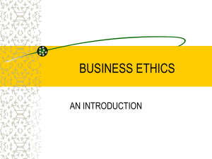 BUSINESS ETHICS