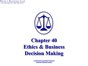 Ethical Decision Making