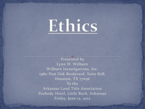 Ethics - Arkansas Land Title Association