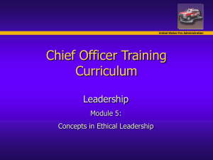 Chief Officer Training Course