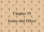 Issues and Ethics