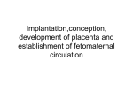 Implantation,conception, development of placenta and