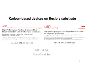 Carbon-based devices on flexible substrate