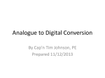 Analog to Digital Conversions