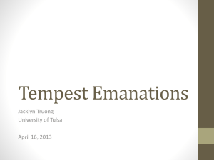 Tempest Attacks - The University of Tulsa