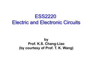 ESS2220 Electric and Electronic Circuits