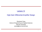 Lecture 10: Differential Amplifiers