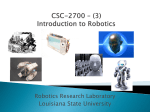 CSC-2700 – (3) Introduction to Robotics