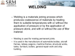 WELDING - SRM University