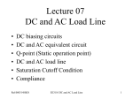 Lecture 07 DC and AC Load Line - Department of EE